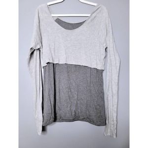 Sweaty Betty pavana Running two tone Gray Layered top Sz large